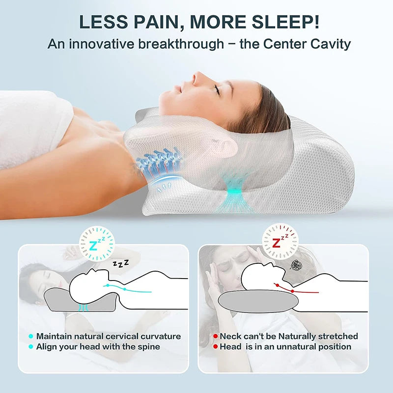 Orthopedic Memory Foam Pillow for Better Sleep